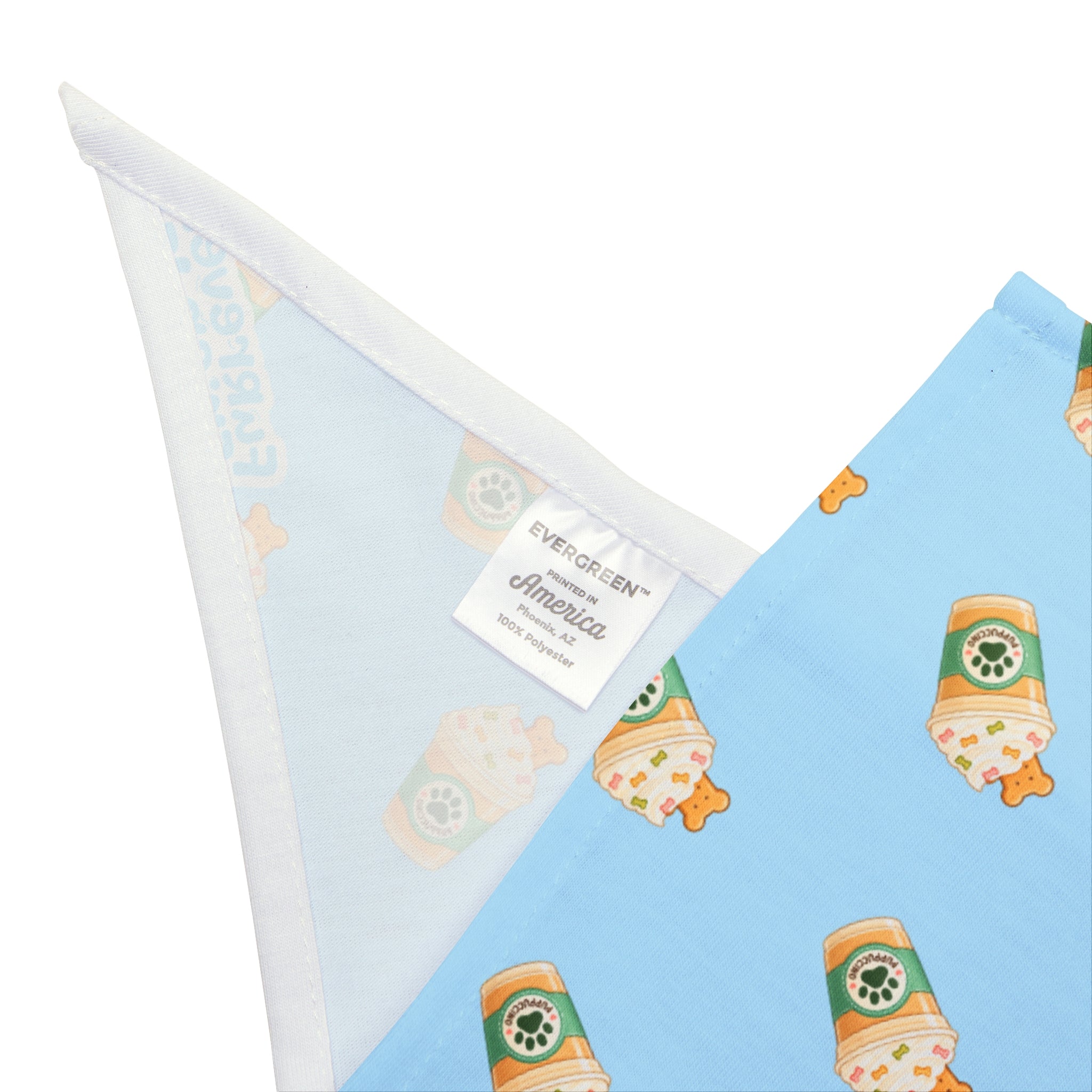 Blue Starbucks Frappuccino Pet Bandana – Cute Coffee Pattern Dog & Cat Accessory