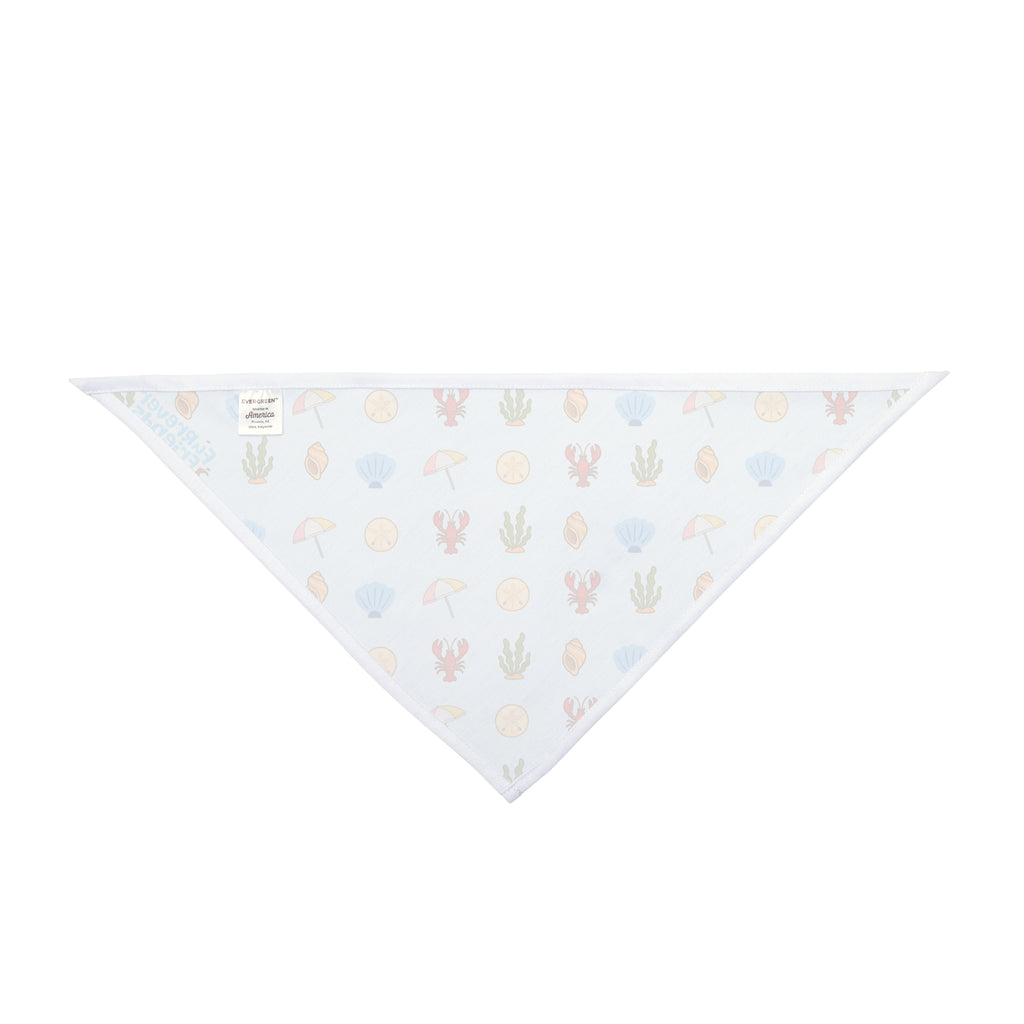 Beach Seashells Pet Bandana – Cute Summer Ocean Print for Dogs & Cats
