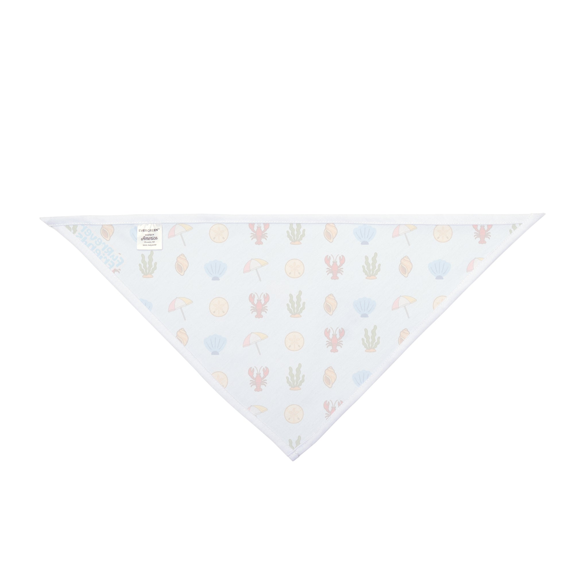 Beach Seashells Pet Bandana – Cute Summer Ocean Print for Dogs & Cats