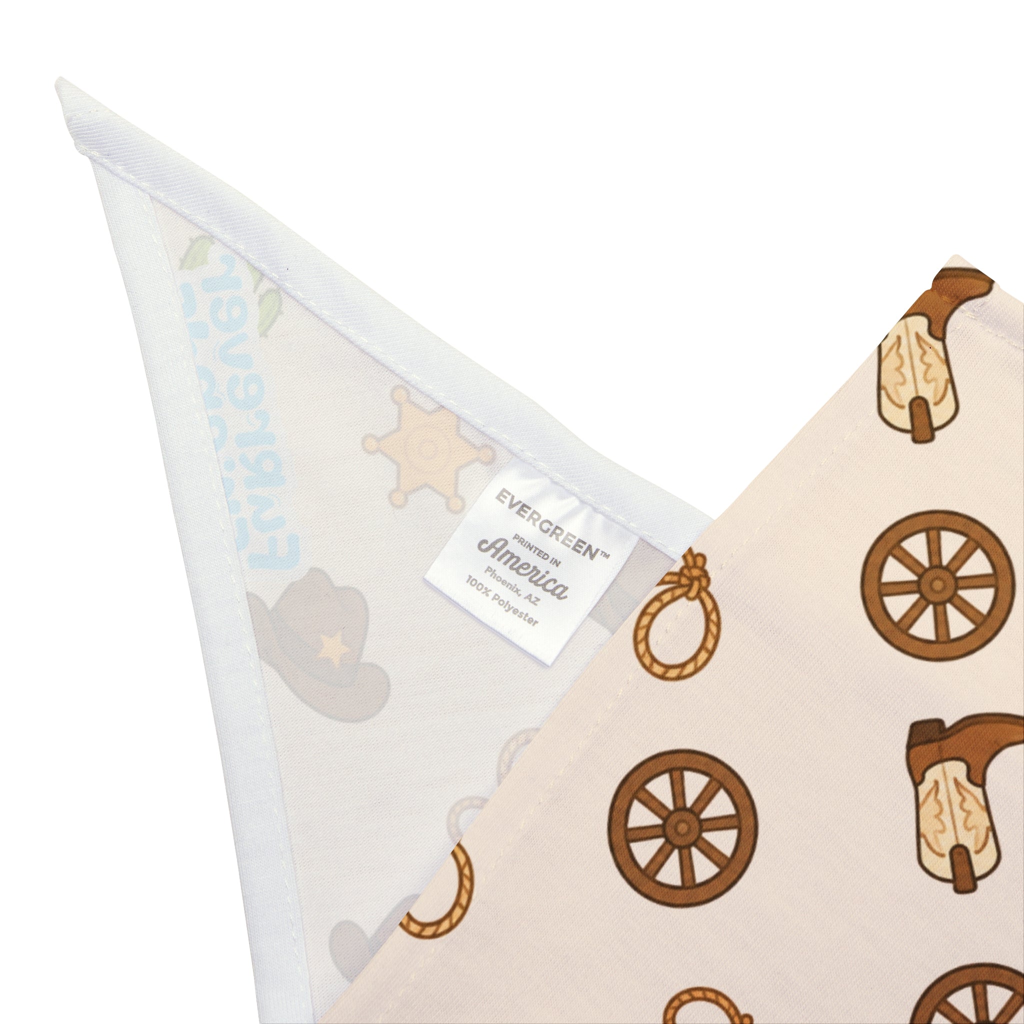 Western Cowboy Pet Bandana – Cactus, Boots & Horseshoe Dog Bandana