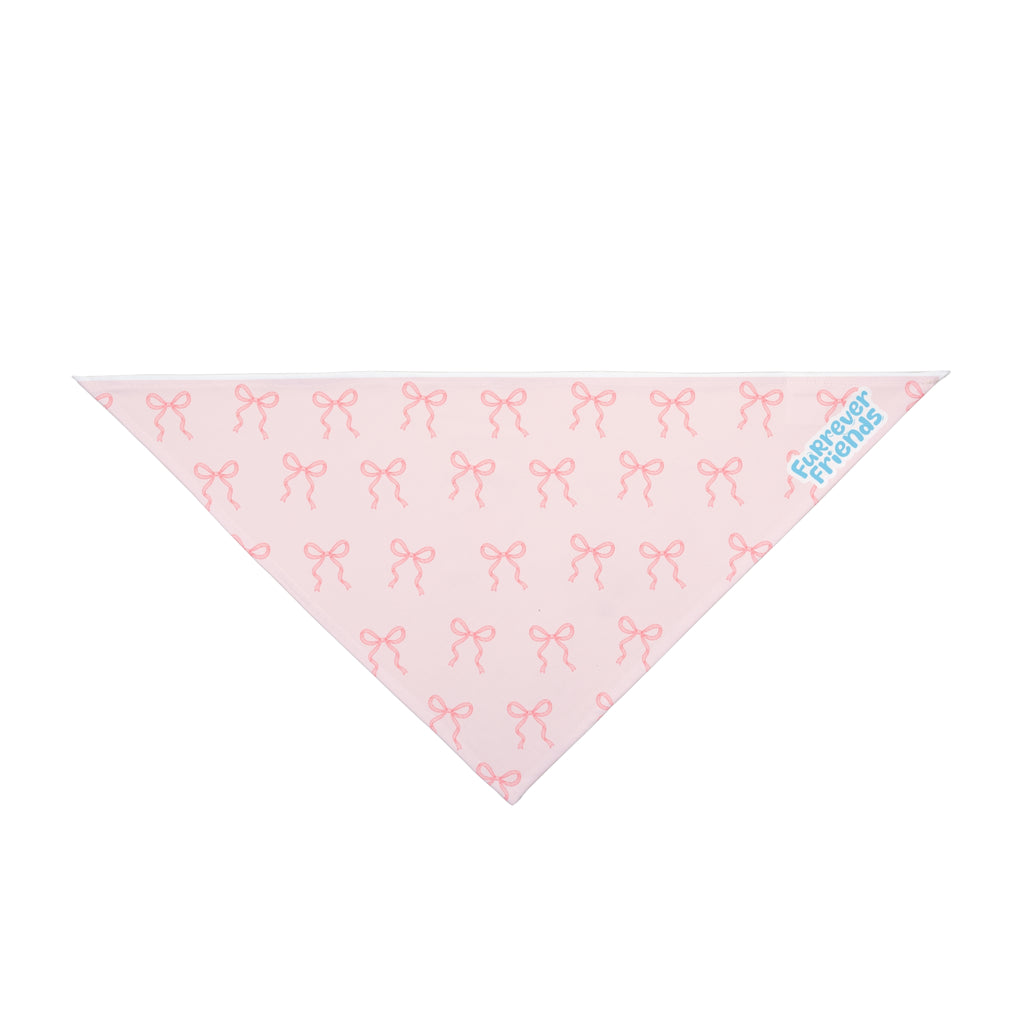 Pink Bow Pet Bandana - Cute Dog & Cat Scarf for Puppies, Grooming, Photo Props