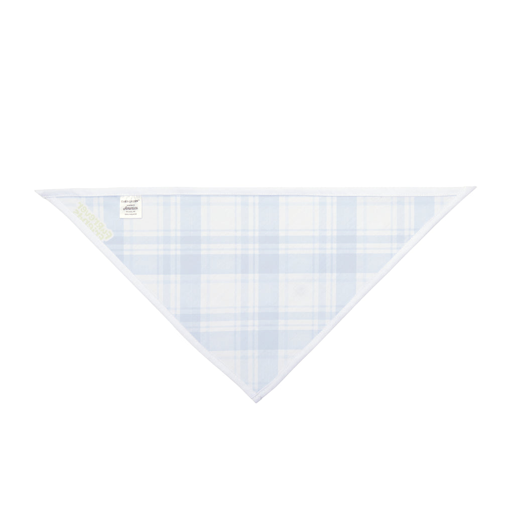 Blue Plaid Pet Bandana — Classic Check Dog & Cat Scarf