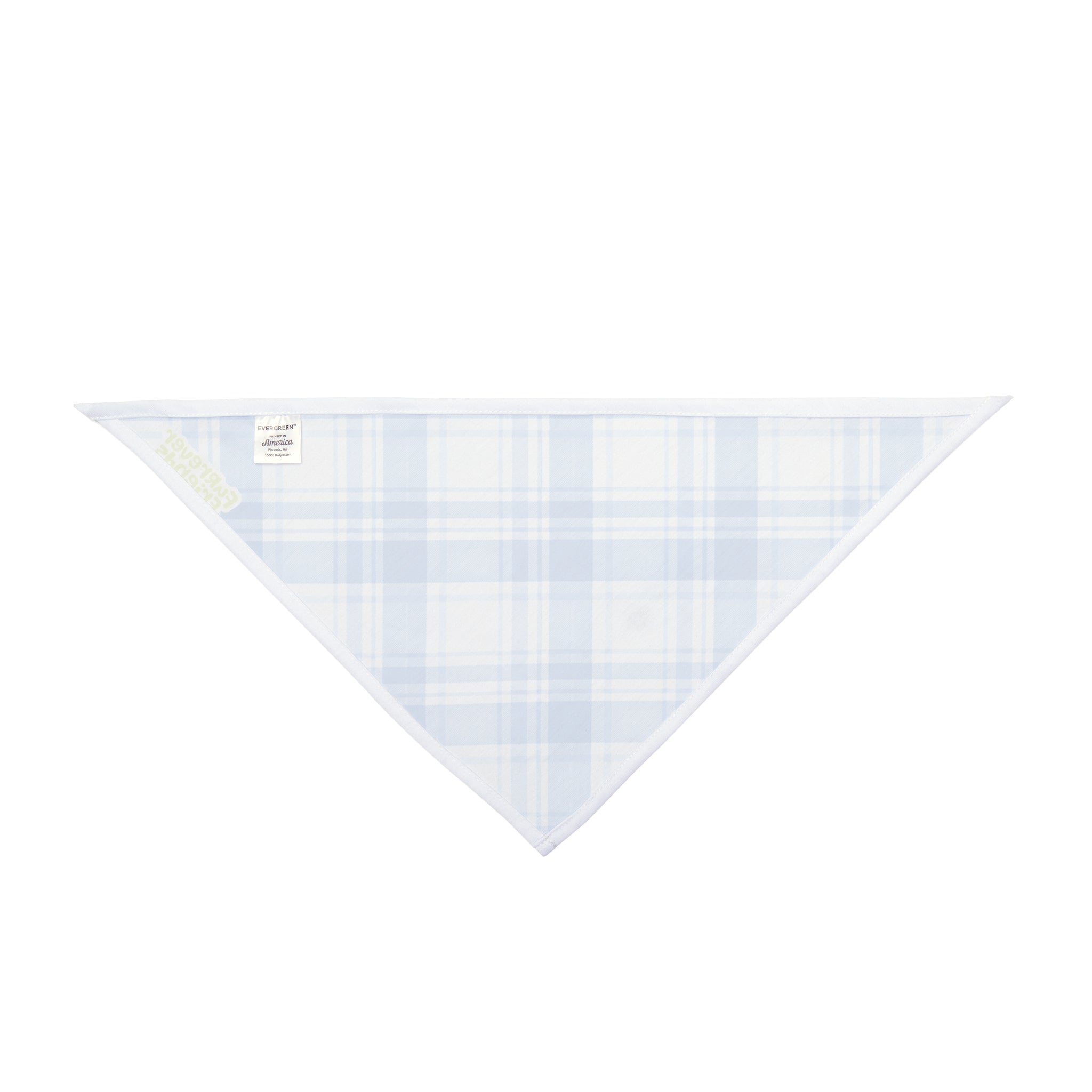 Blue Plaid Pet Bandana — Classic Check Dog & Cat Scarf