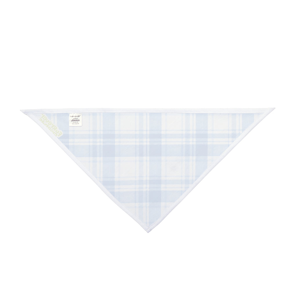 Blue Plaid Pet Bandana — Classic Check Dog & Cat Scarf