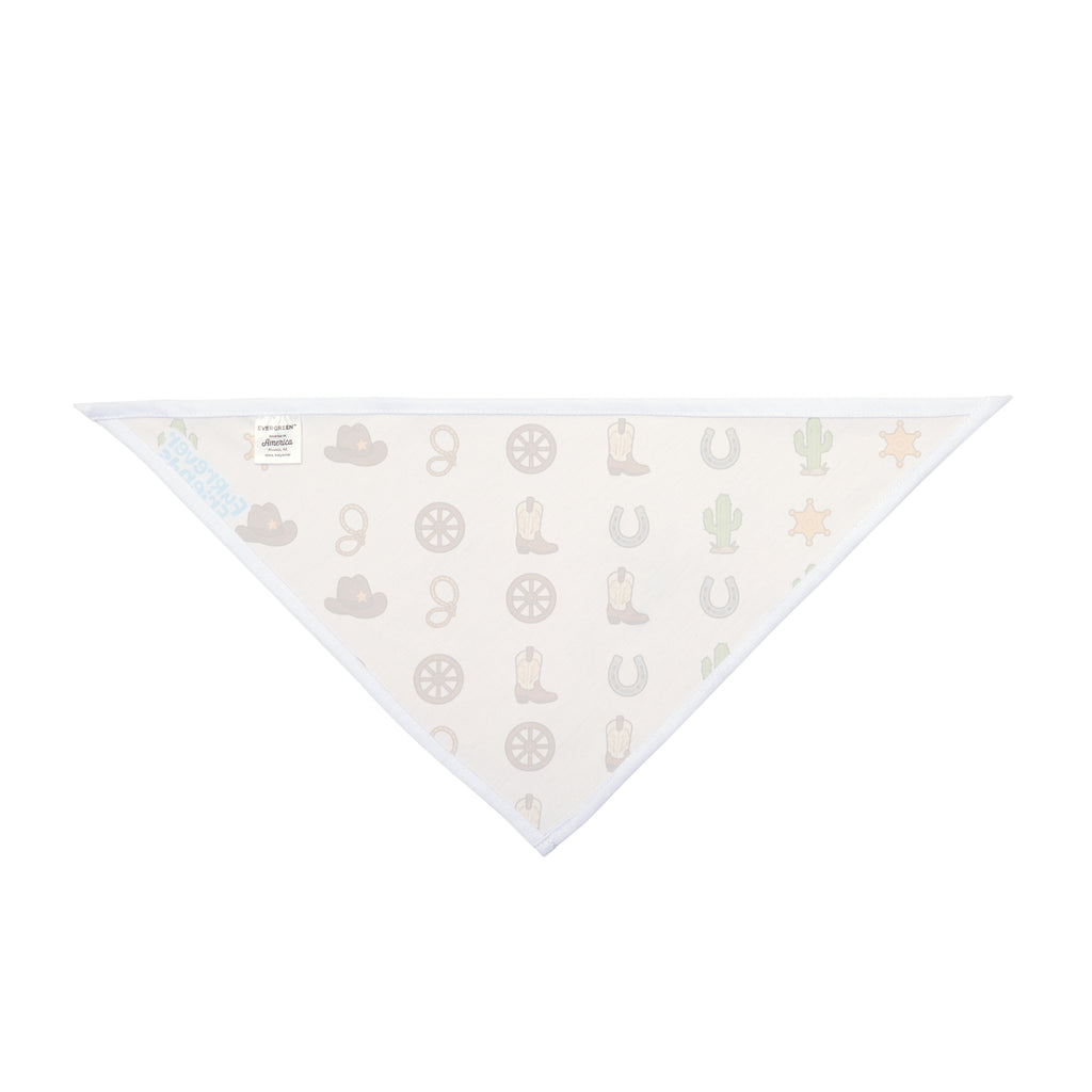 Western Cowboy Pet Bandana – Cactus, Boots & Horseshoe Dog Bandana