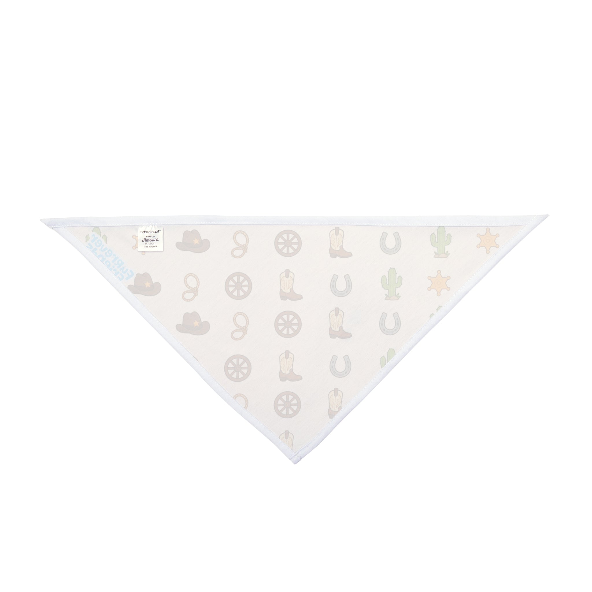 Western Cowboy Pet Bandana – Cactus, Boots & Horseshoe Dog Bandana
