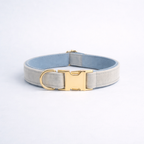 Sky Velvet Collar & Leash