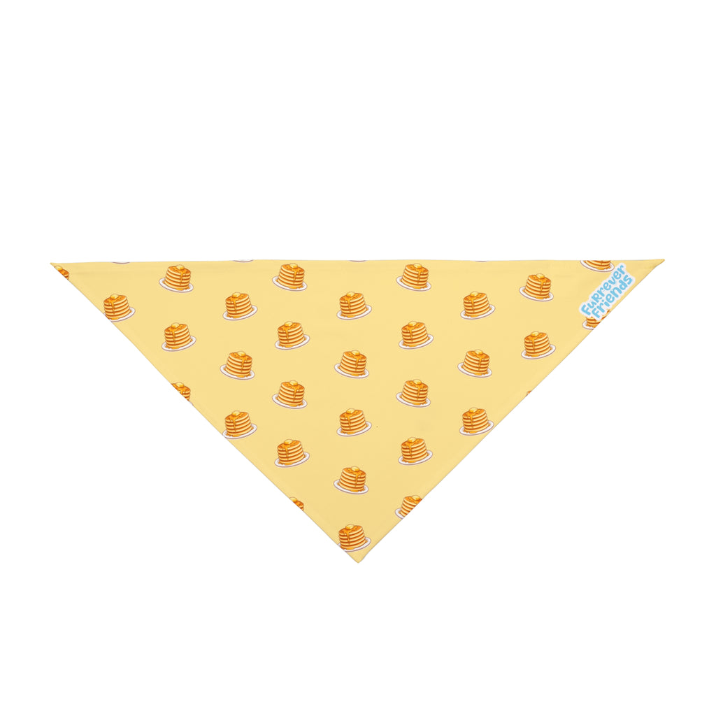 Honeycomb Treat Pet Bandana — Yellow Pancake Pattern