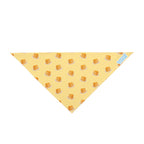 Honeycomb Treat Pet Bandana — Yellow Pancake Pattern