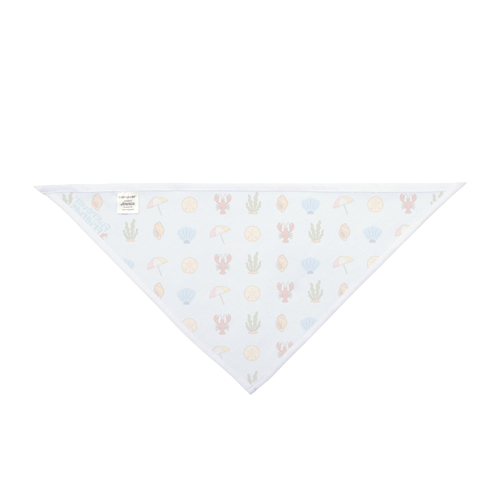 Beach Seashells Pet Bandana – Cute Summer Ocean Print for Dogs & Cats