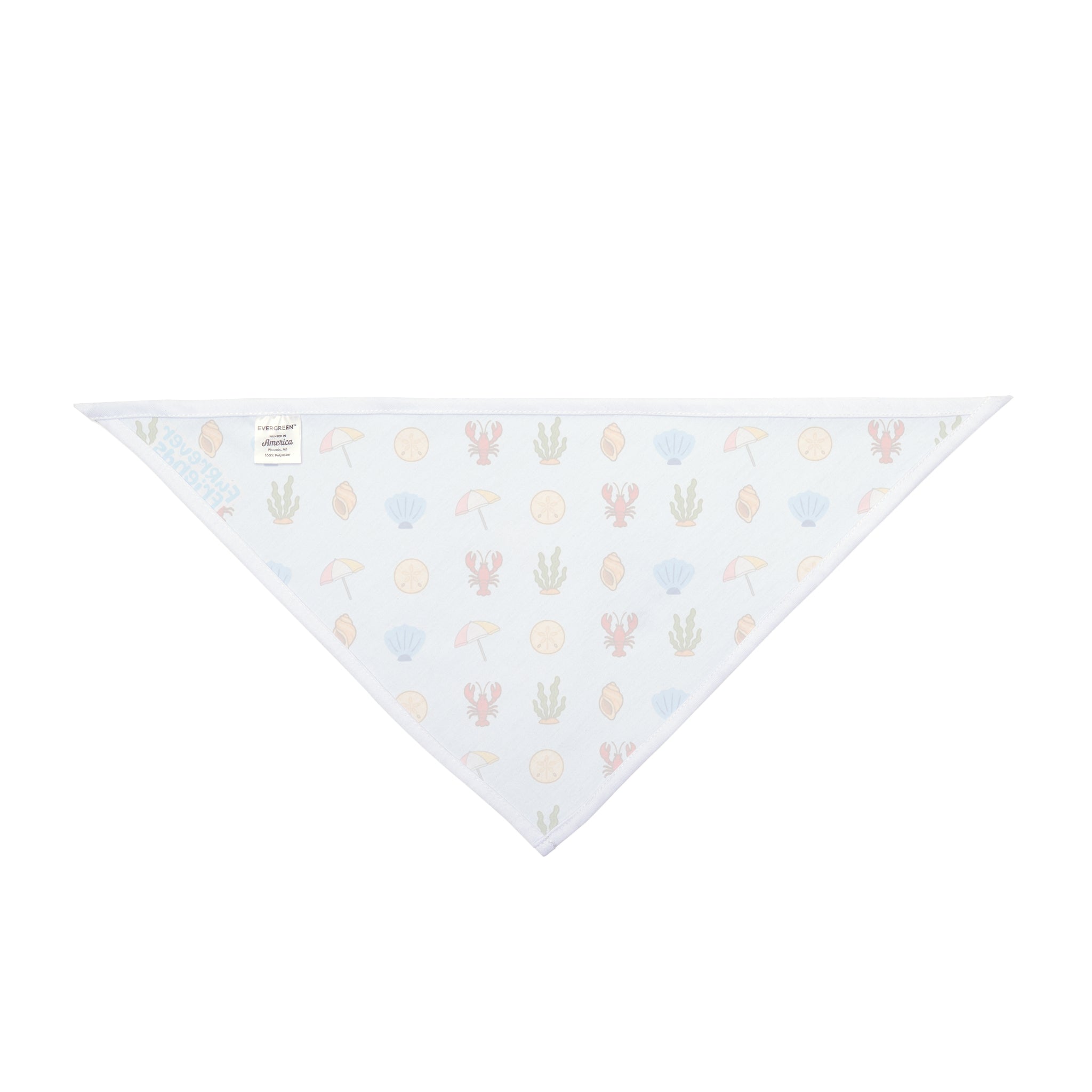 Beach Seashells Pet Bandana – Cute Summer Ocean Print for Dogs & Cats