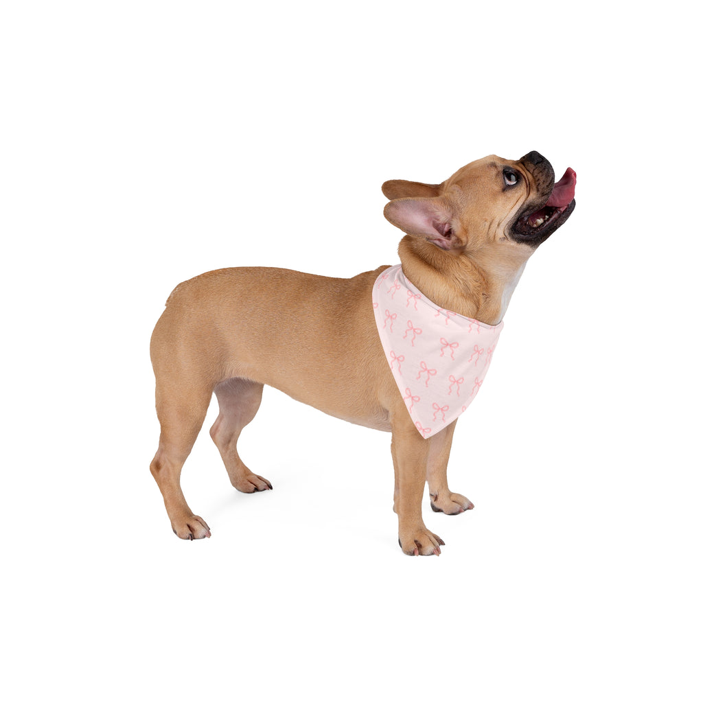Pink Bow Pet Bandana - Cute Dog & Cat Scarf for Puppies, Grooming, Photo Props