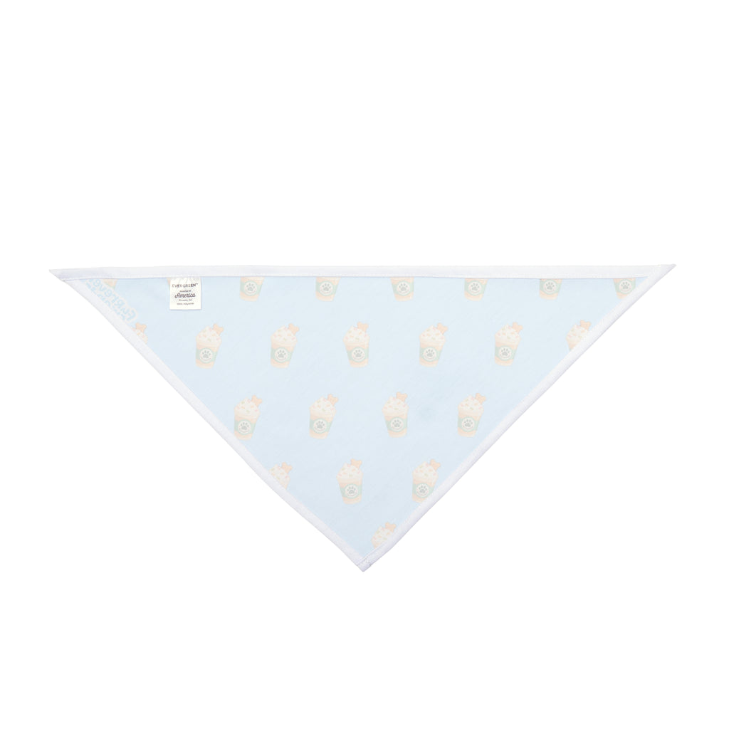 Blue Starbucks Frappuccino Pet Bandana – Cute Coffee Pattern Dog & Cat Accessory