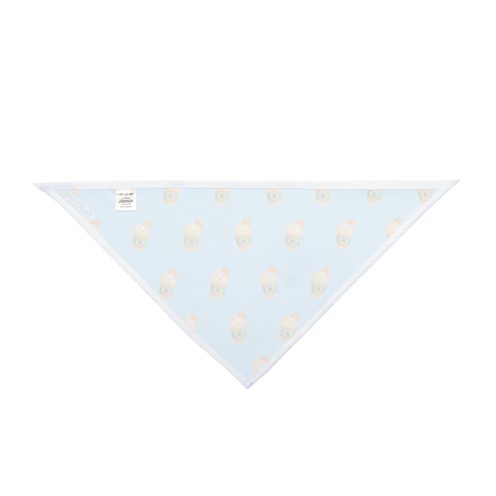 Blue Starbucks Frappuccino Pet Bandana – Cute Coffee Pattern Dog & Cat Accessory