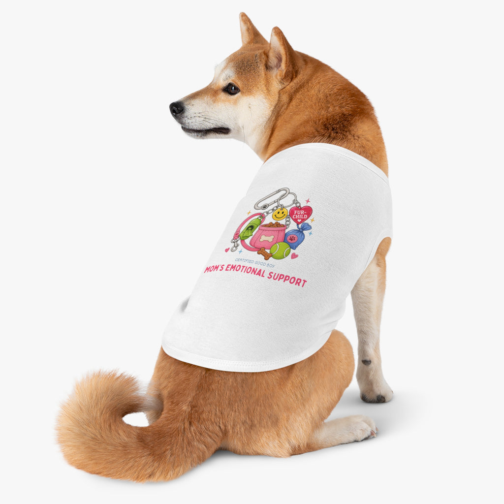 Pet Tank Top — "Mom's Emotional Support" Cute Toy Keychain Graphic