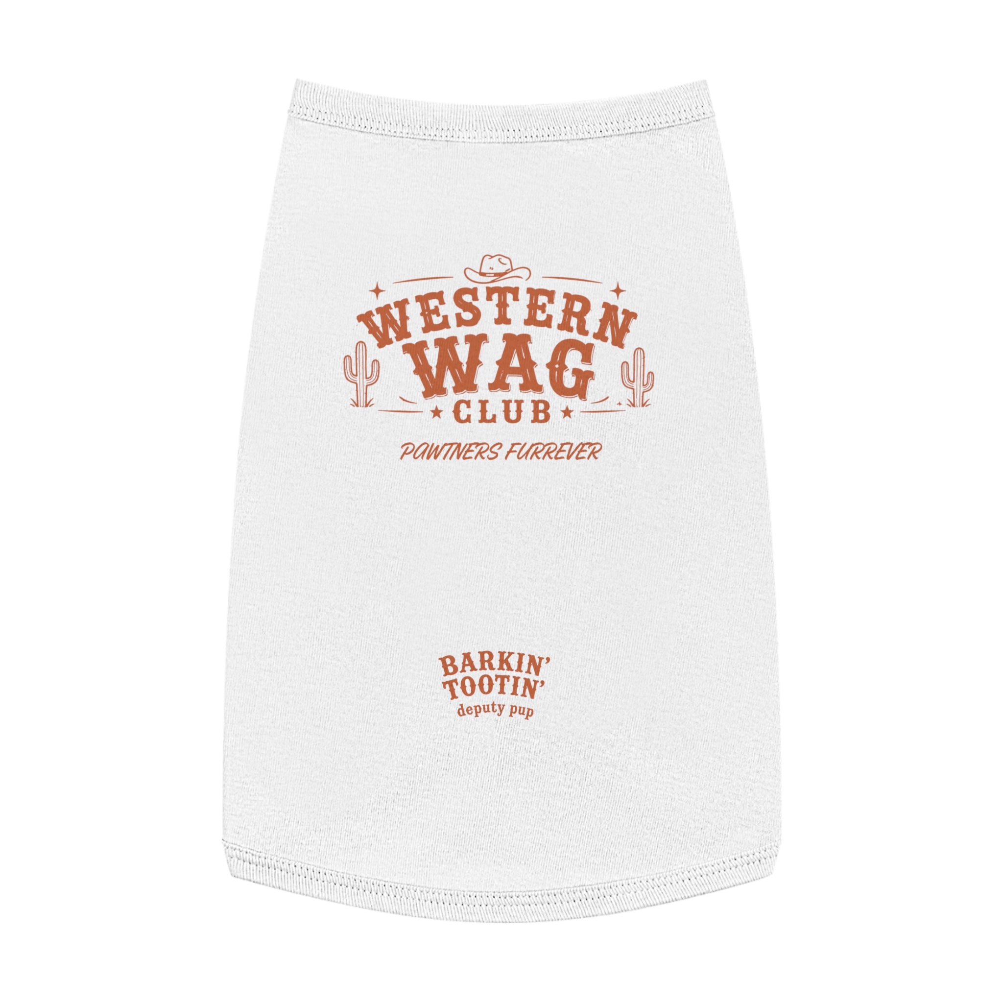 Western Wag Club Pet Tank Top — "Barkin' Tootin'" Western Dog Shirt
