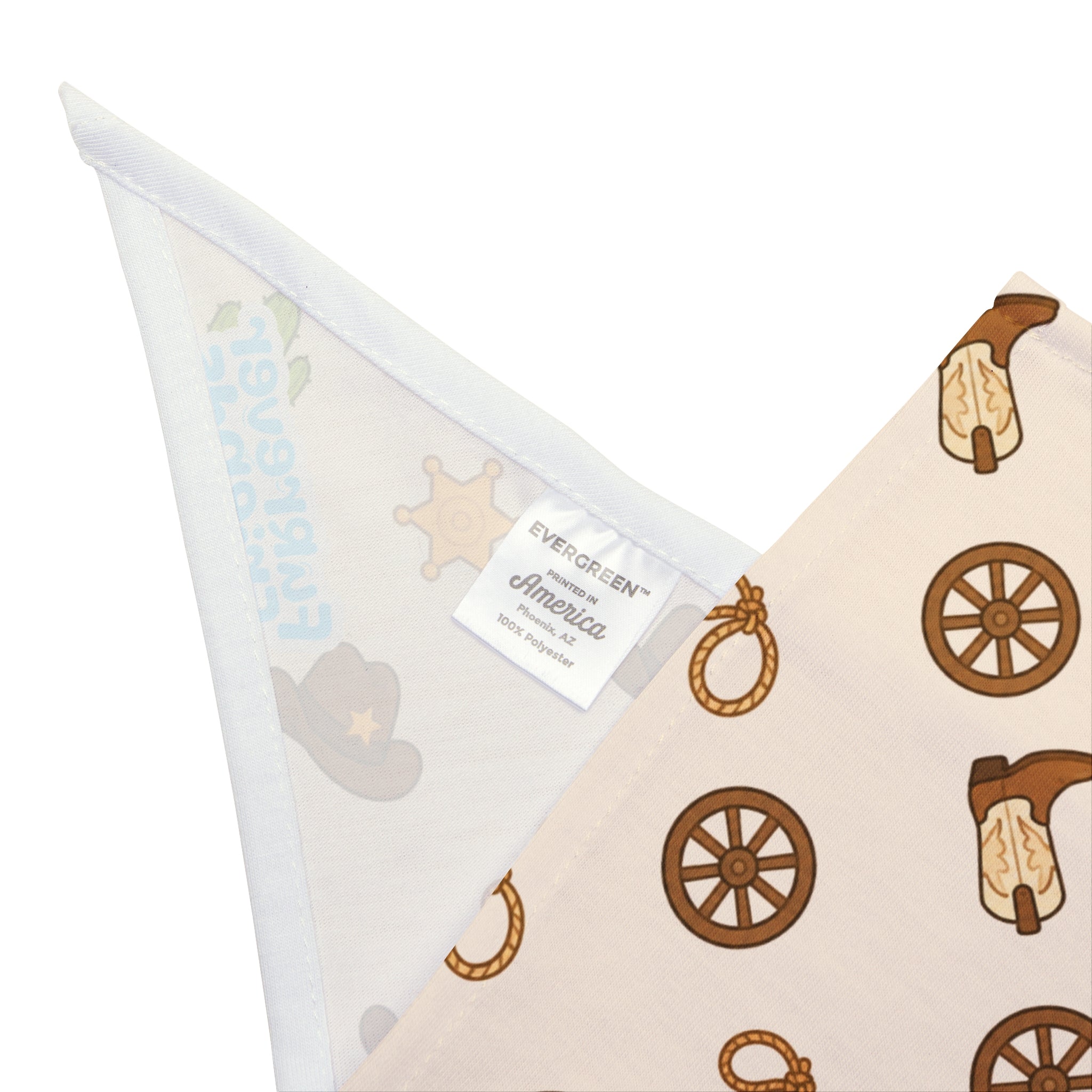 Western Cowboy Pet Bandana – Cactus, Boots & Horseshoe Dog Bandana