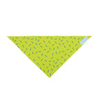 Neon Sprinkles Pet Bandana — Lime Green Patterned Dog & Cat Accessory