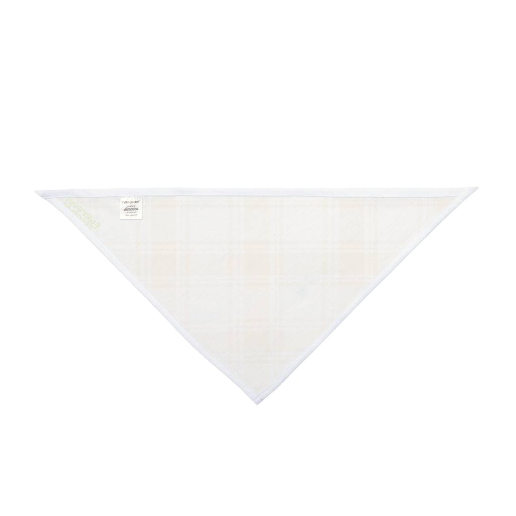 Beige Plaid Pet Bandana — Neutral Plaid Dog & Cat Scarf