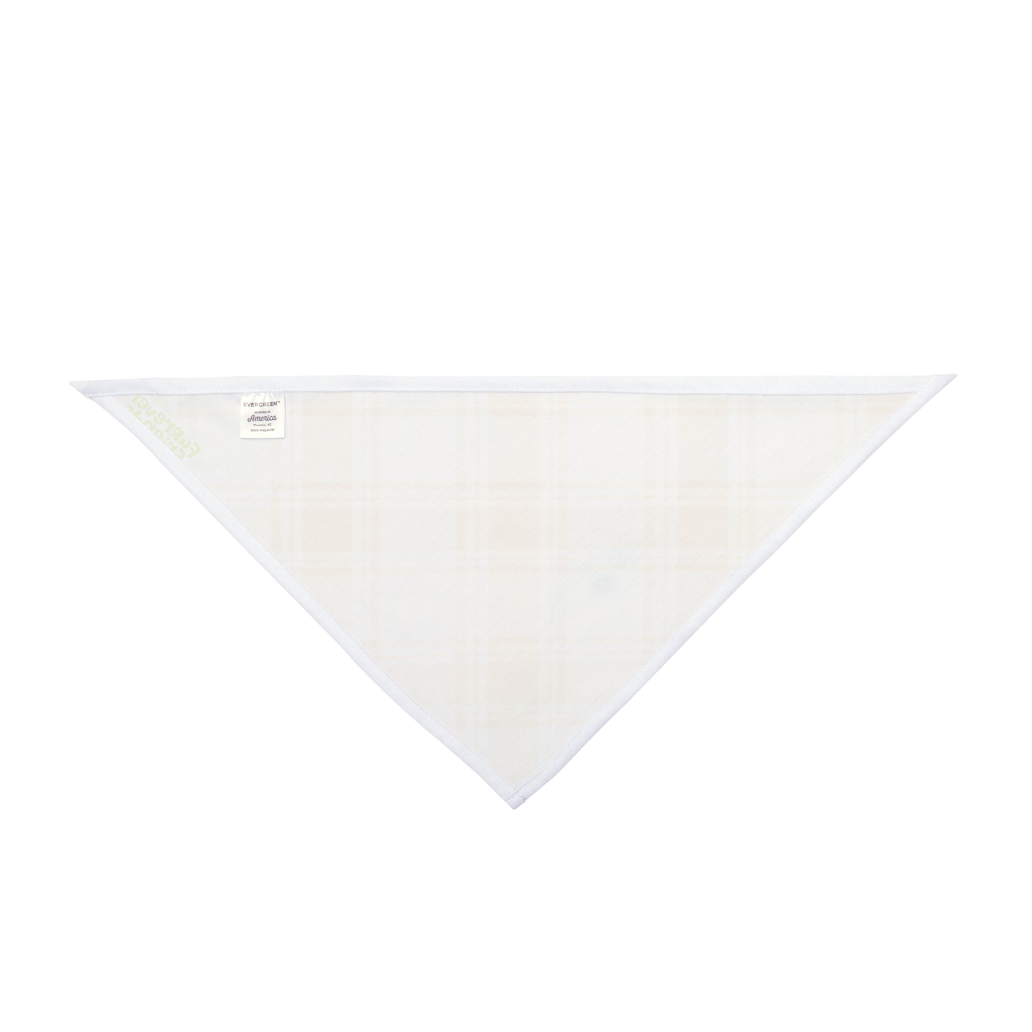 Beige Plaid Pet Bandana — Neutral Plaid Dog & Cat Scarf