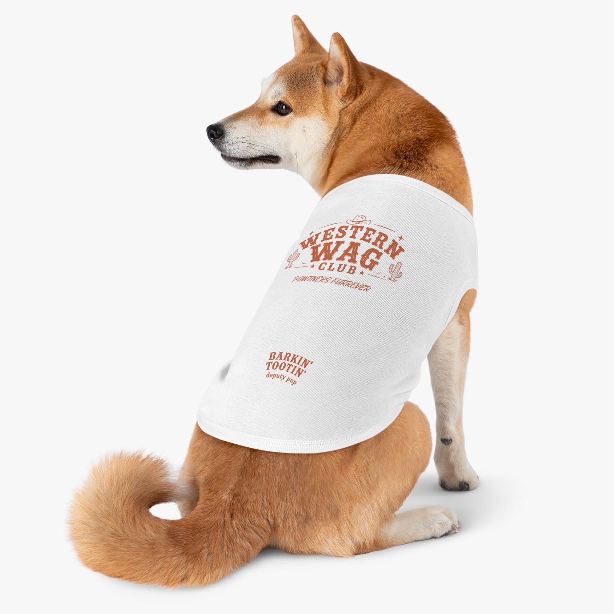 Western Wag Club Pet Tank Top — "Barkin' Tootin'" Western Dog Shirt