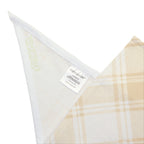 Beige Plaid Pet Bandana — Neutral Plaid Dog & Cat Scarf