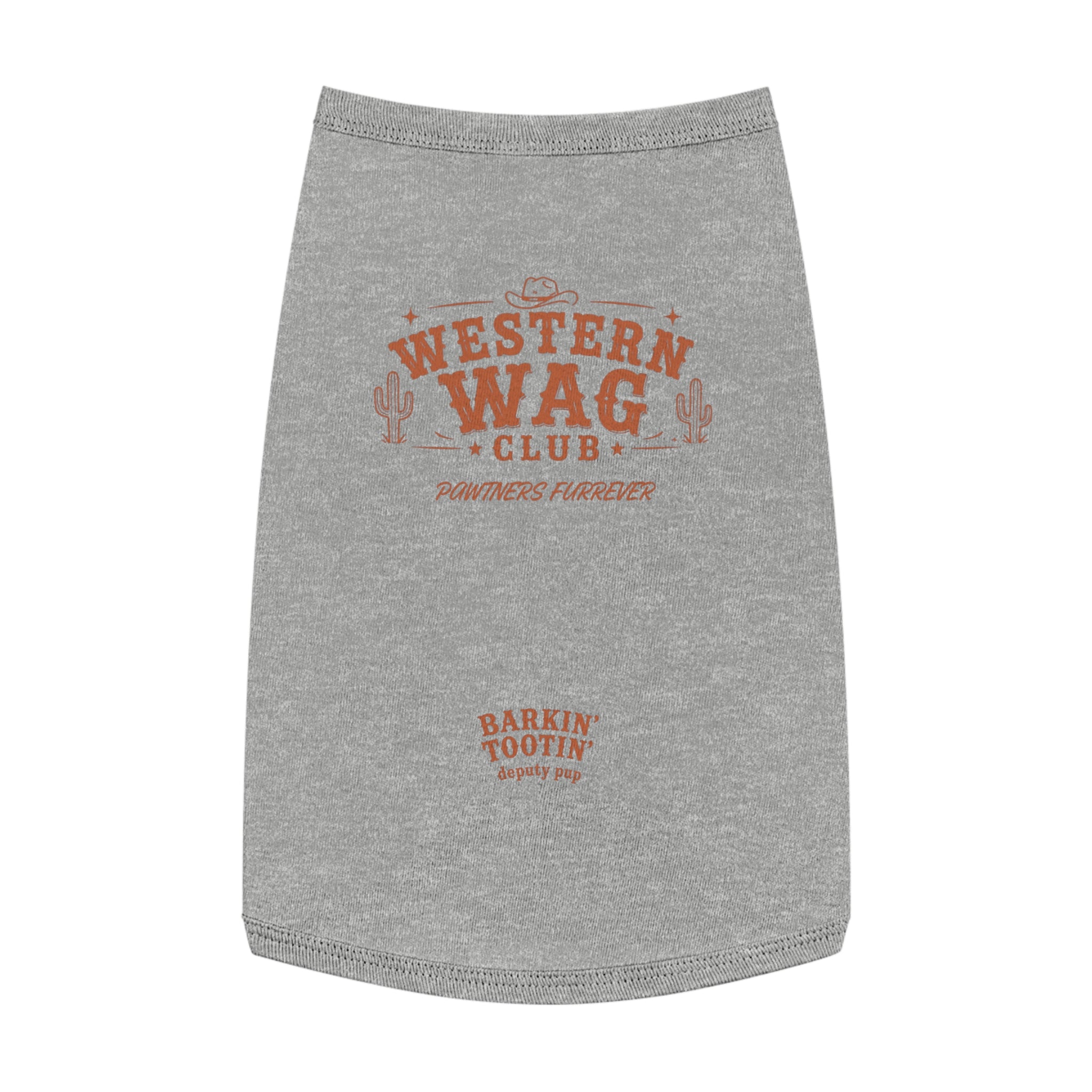 Western Wag Club Pet Tank Top — "Barkin' Tootin'" Western Dog Shirt