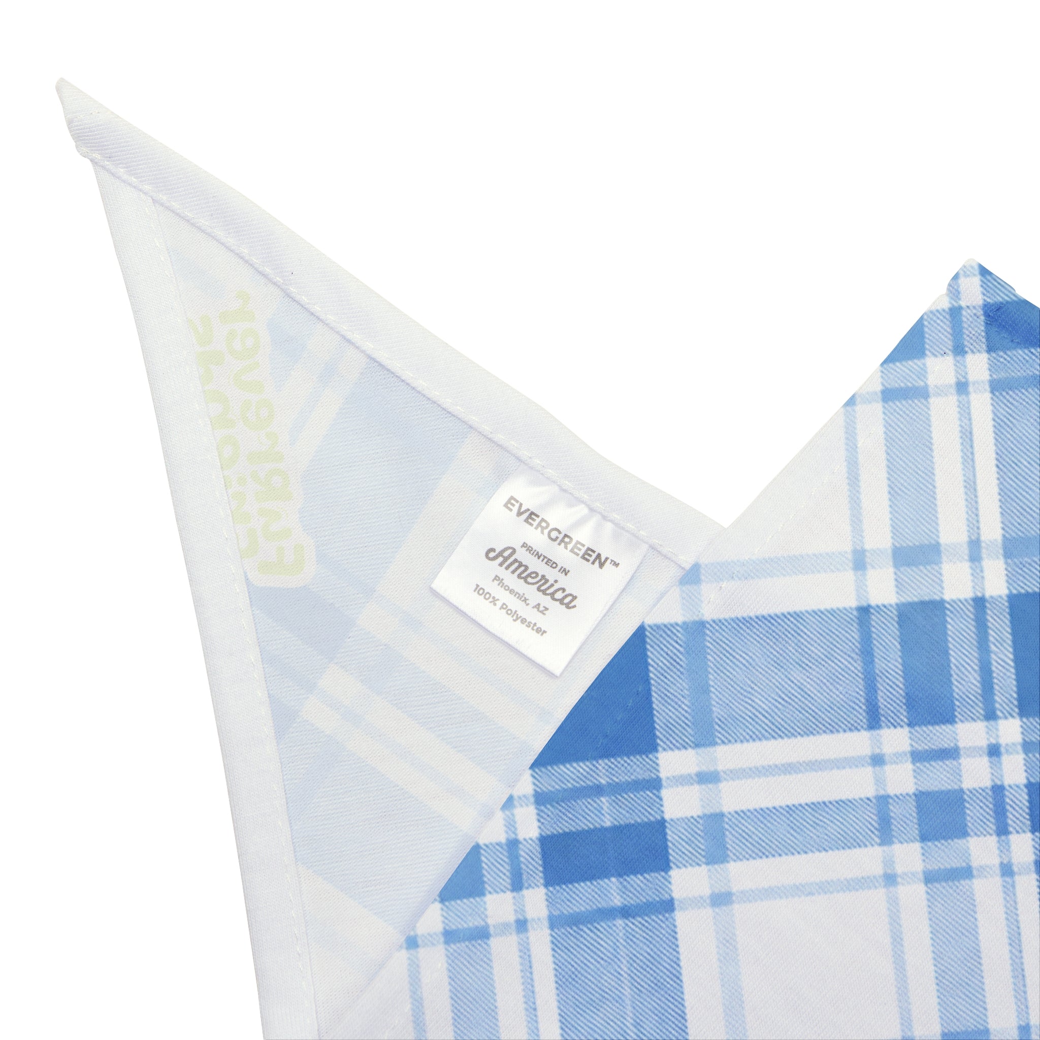 Blue Plaid Pet Bandana — Classic Check Dog & Cat Scarf