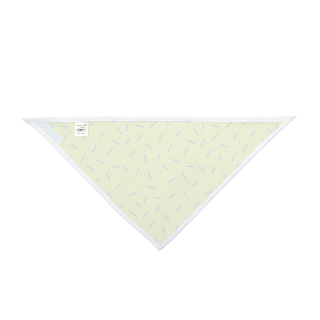 Neon Sprinkles Pet Bandana — Lime Green Patterned Dog & Cat Accessory