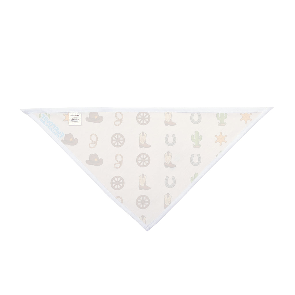Western Cowboy Pet Bandana – Cactus, Boots & Horseshoe Dog Bandana