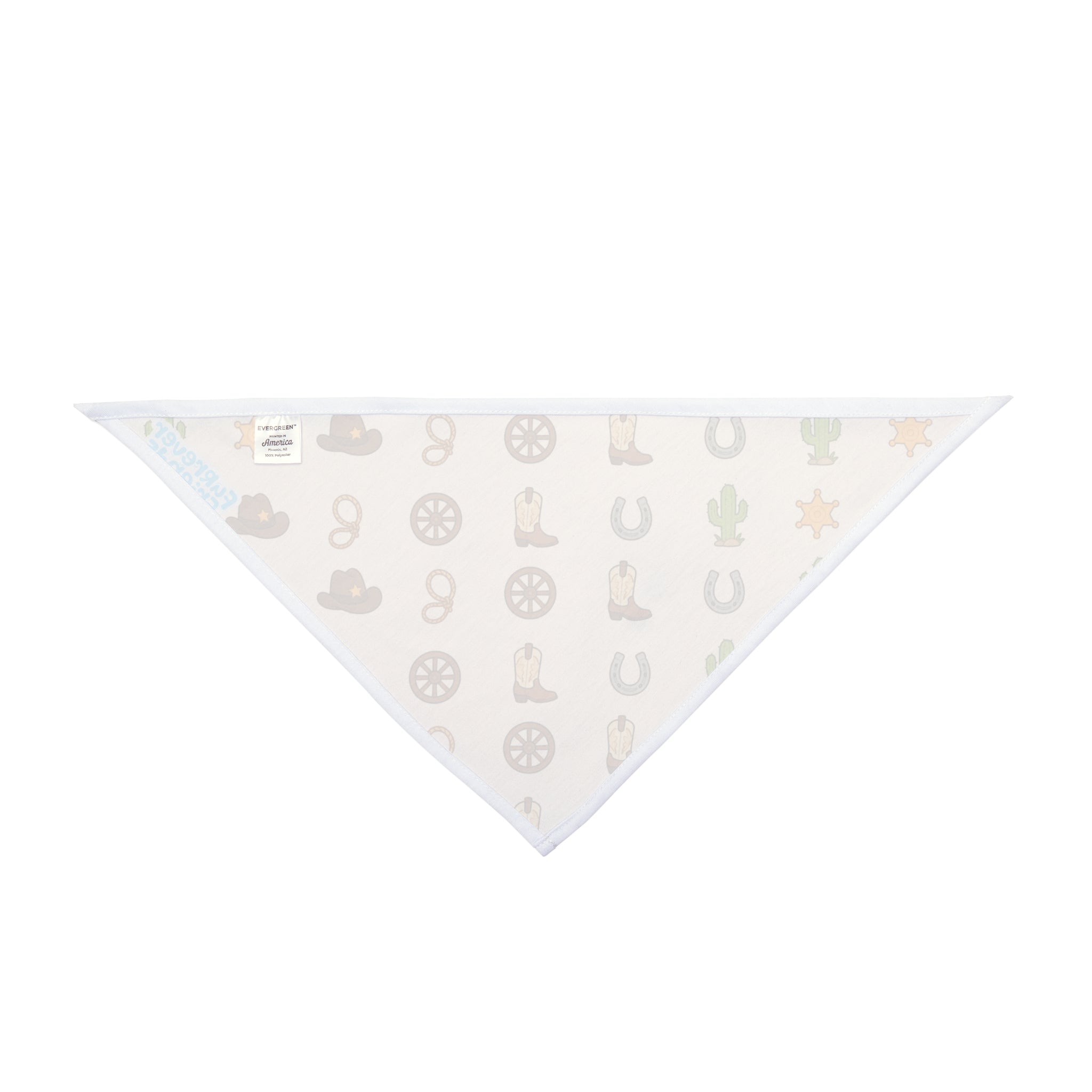Western Cowboy Pet Bandana – Cactus, Boots & Horseshoe Dog Bandana