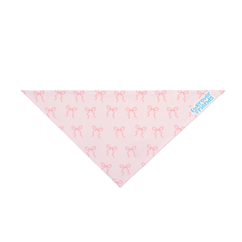 Pink Bow Pet Bandana - Cute Dog & Cat Scarf for Puppies, Grooming, Photo Props