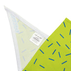 Neon Sprinkles Pet Bandana — Lime Green Patterned Dog & Cat Accessory