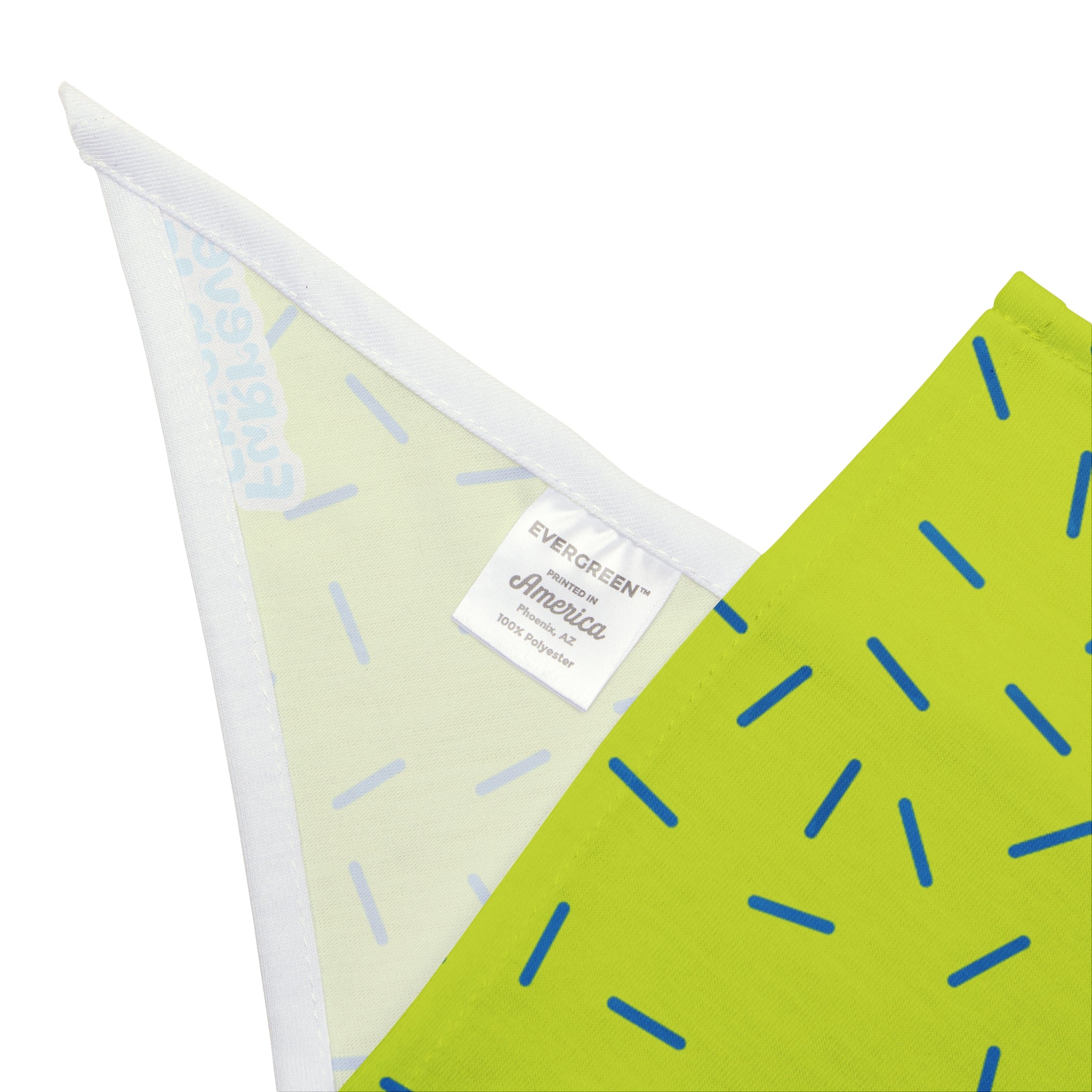 Neon Sprinkles Pet Bandana — Lime Green Patterned Dog & Cat Accessory