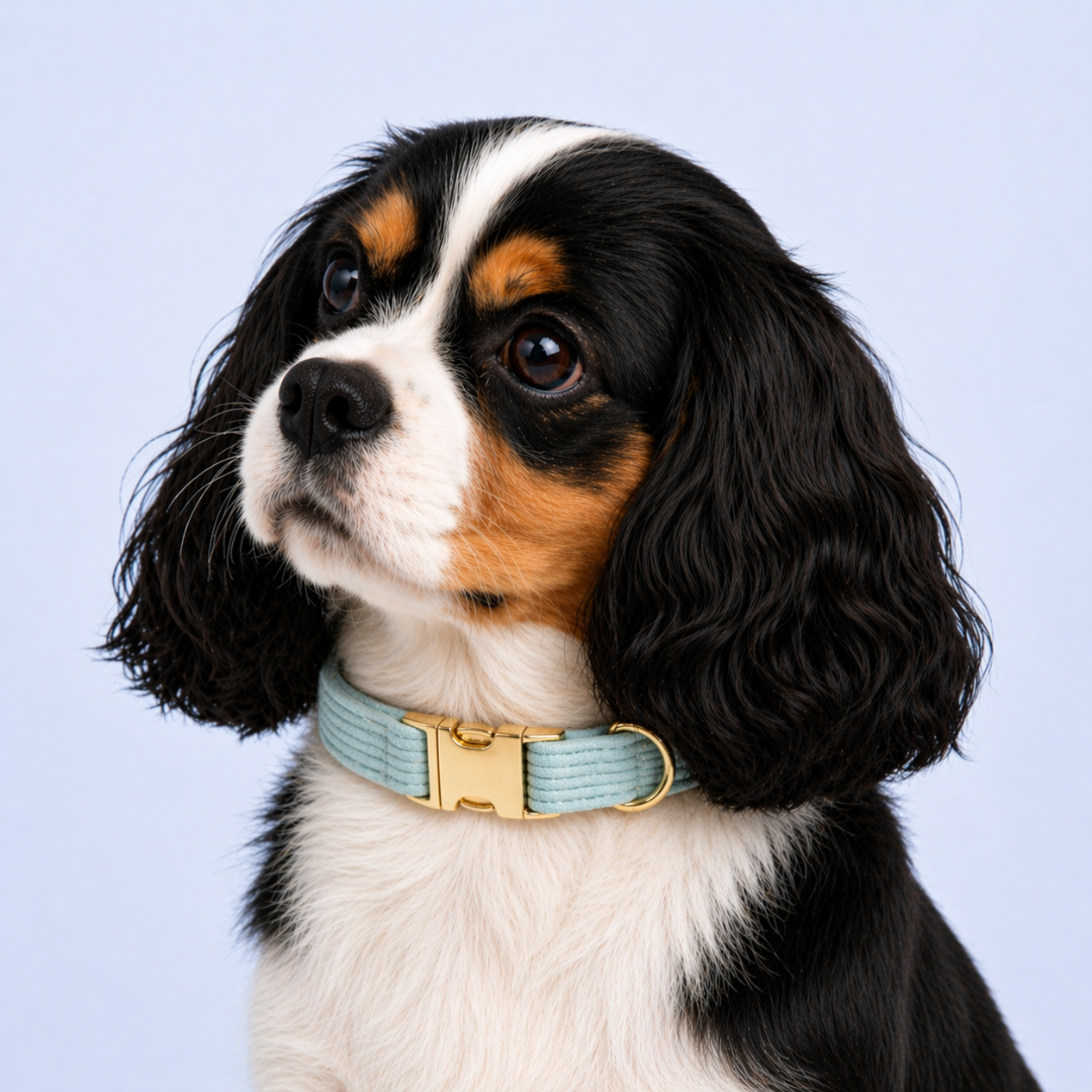 Lake Green Corduroy Collar & Leash