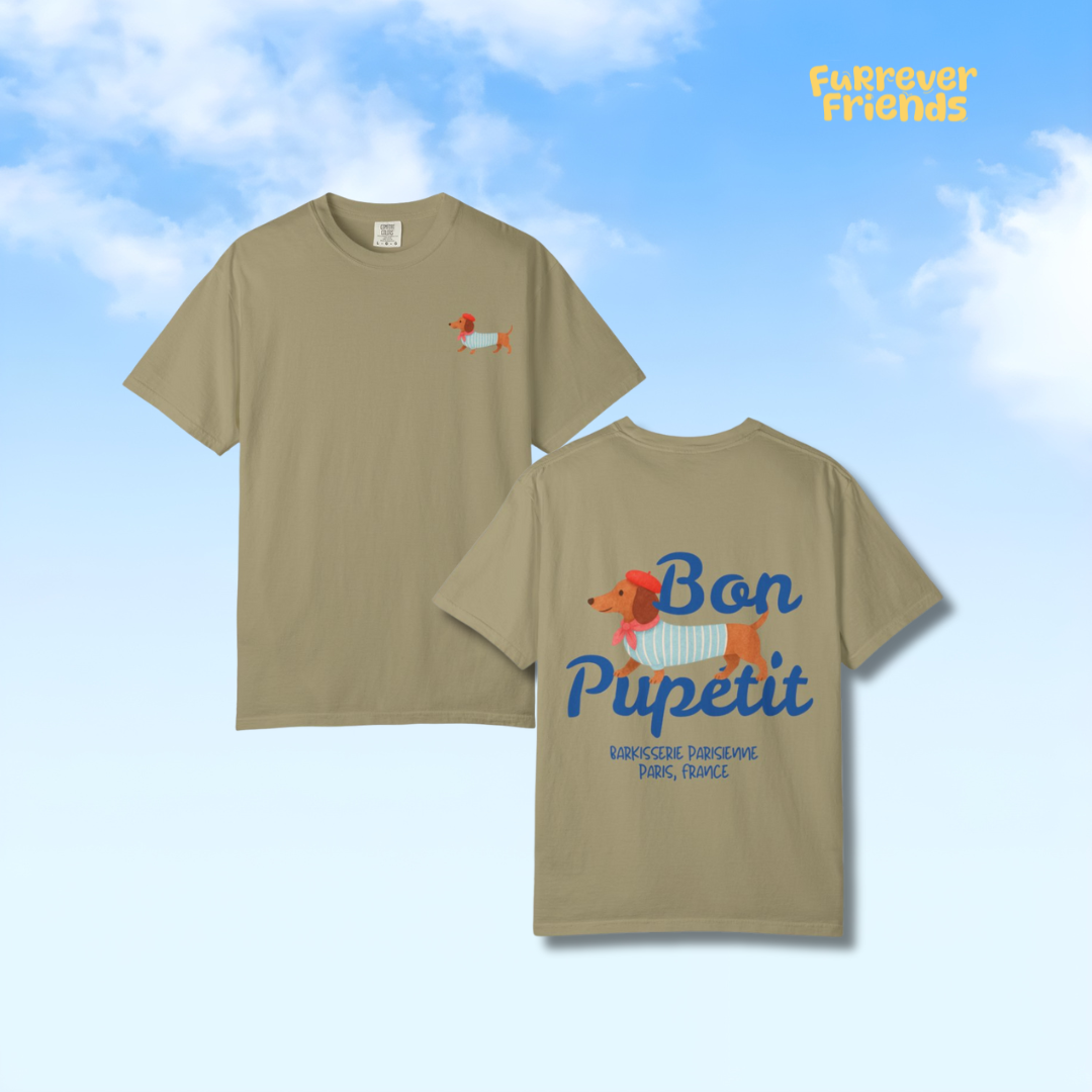 Bon Puppetit Parisian Pup  Tee