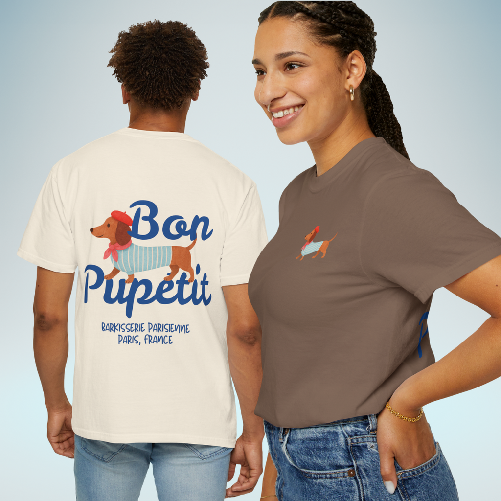 Bon Puppetit Parisian Pup  Tee