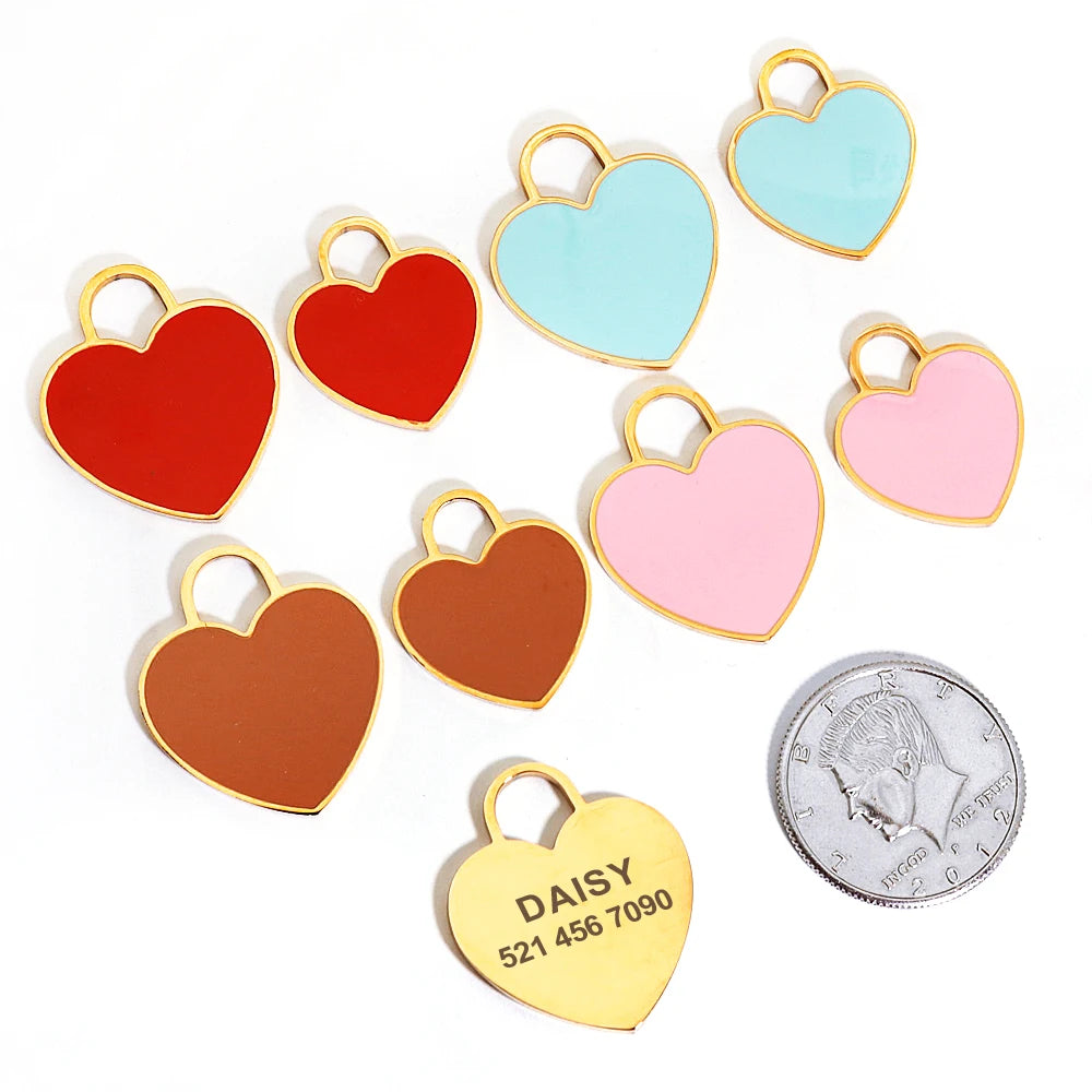 Heart Pet ID Tag: Pink
