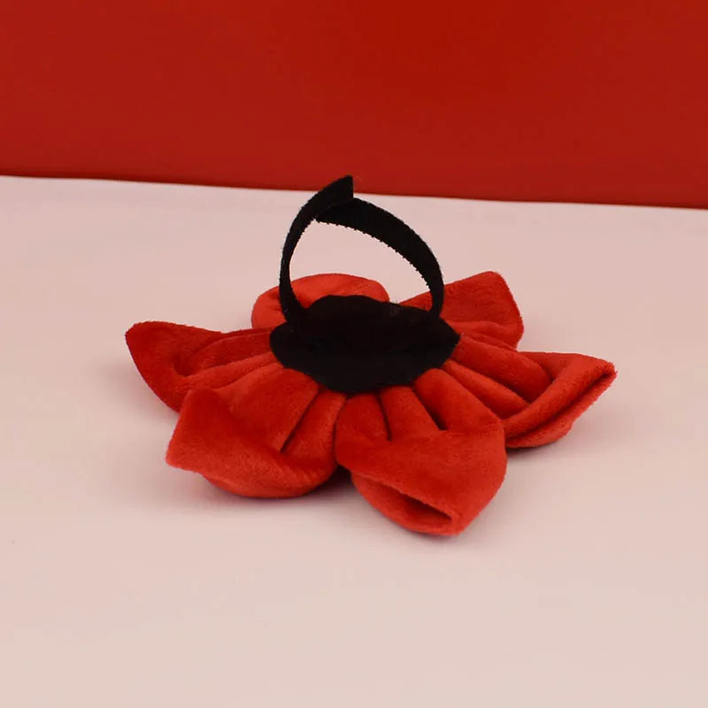 Ruby Red Velvet Collar & Leash