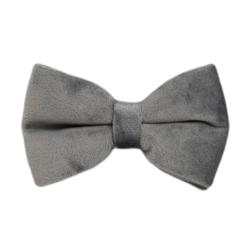 Dark Grey Velvet Collar & Leash