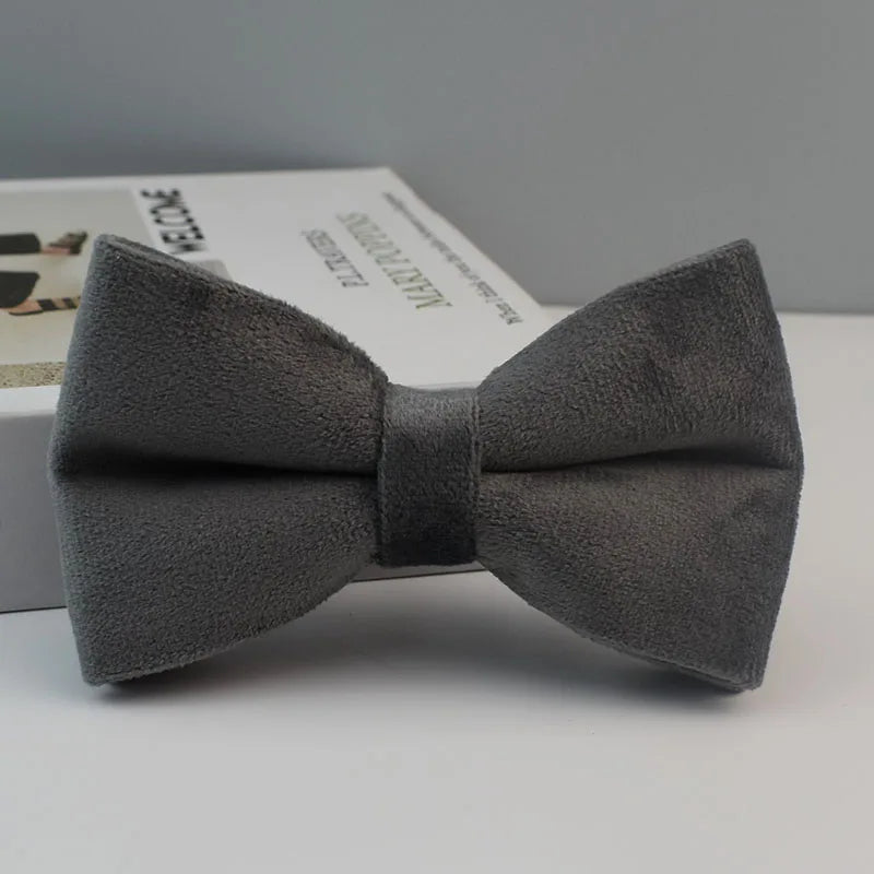 Dark Grey Velvet Collar & Leash