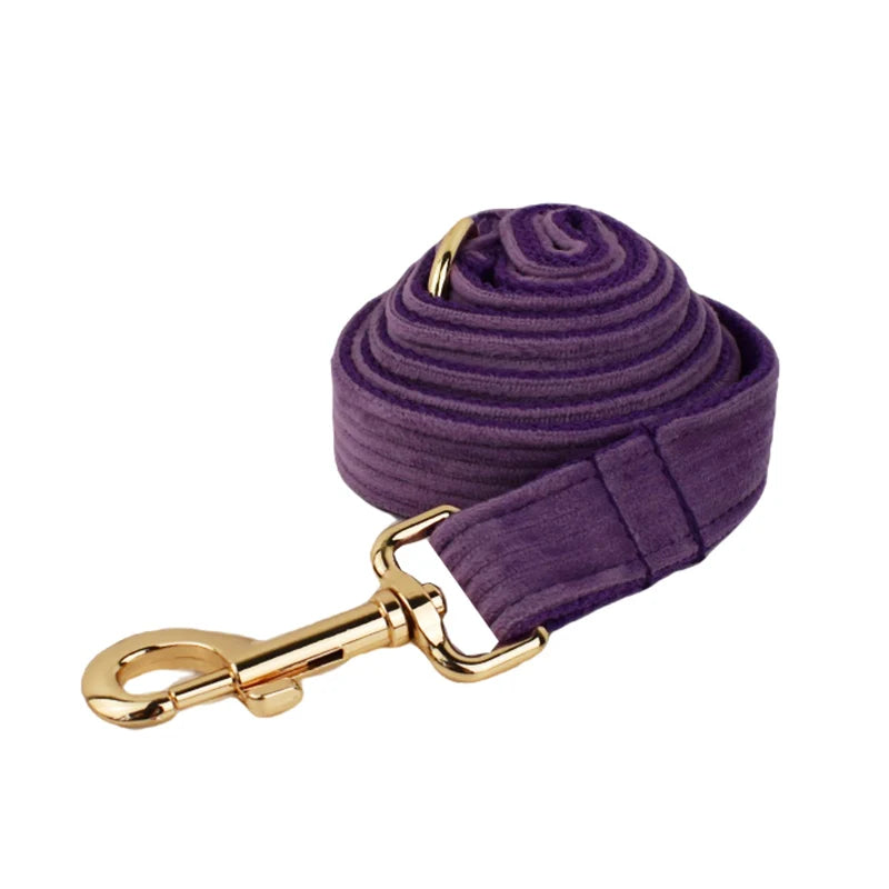 Epic Purple Corduroy Collar & Leash