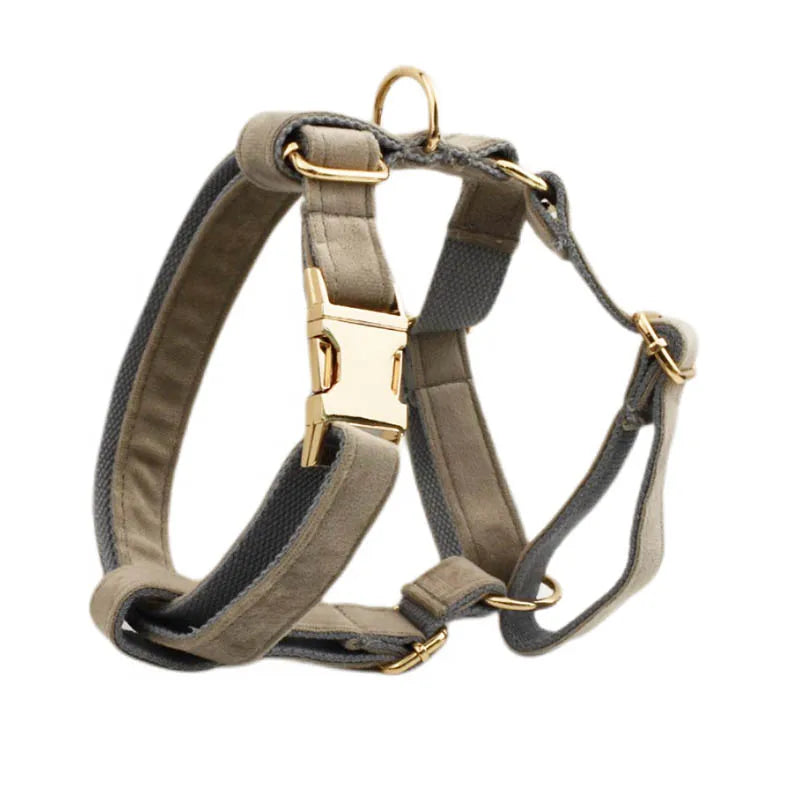 Grey Velvet Harness