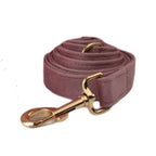 Mauve Velvet Collar & Leash