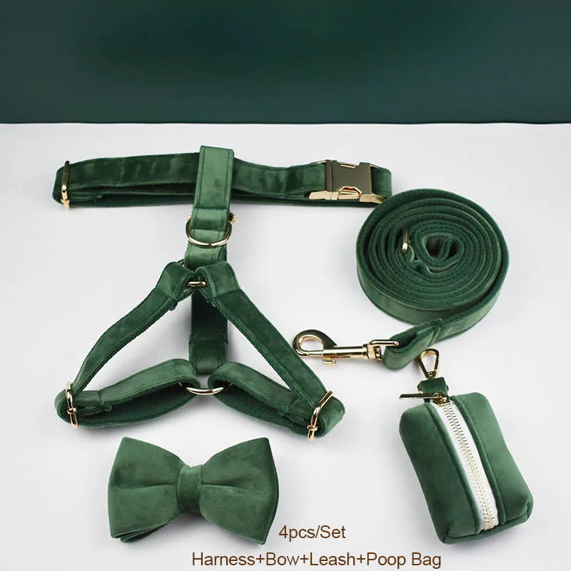 Forest Green Velvet Walk Set