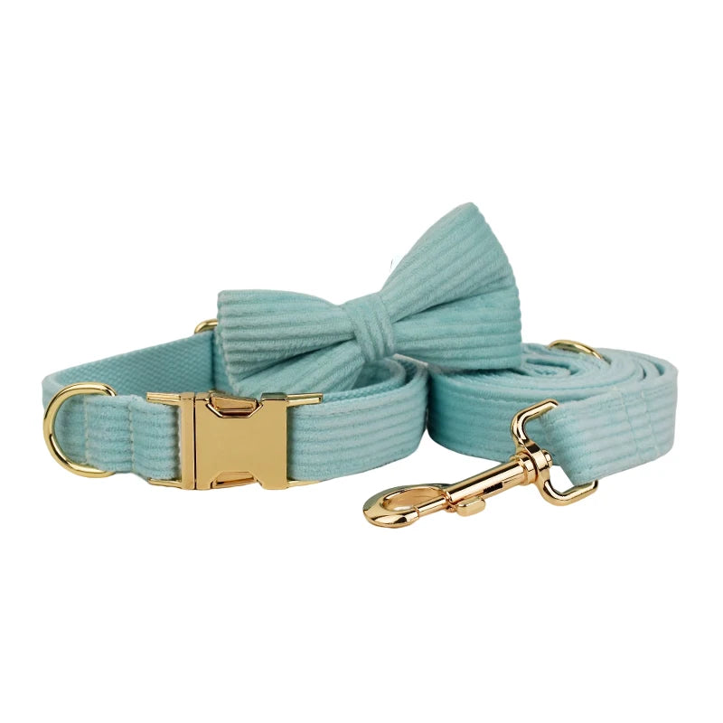 Lake Green Corduroy Collar & Leash