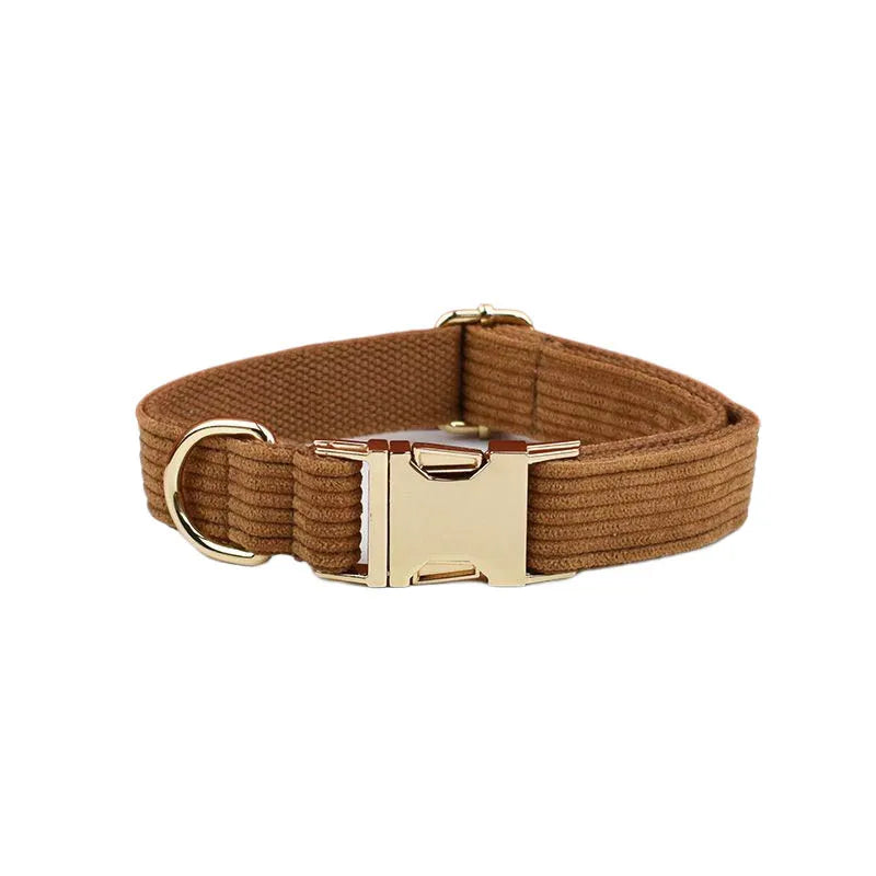Caramel Corduroy Collar & Leash