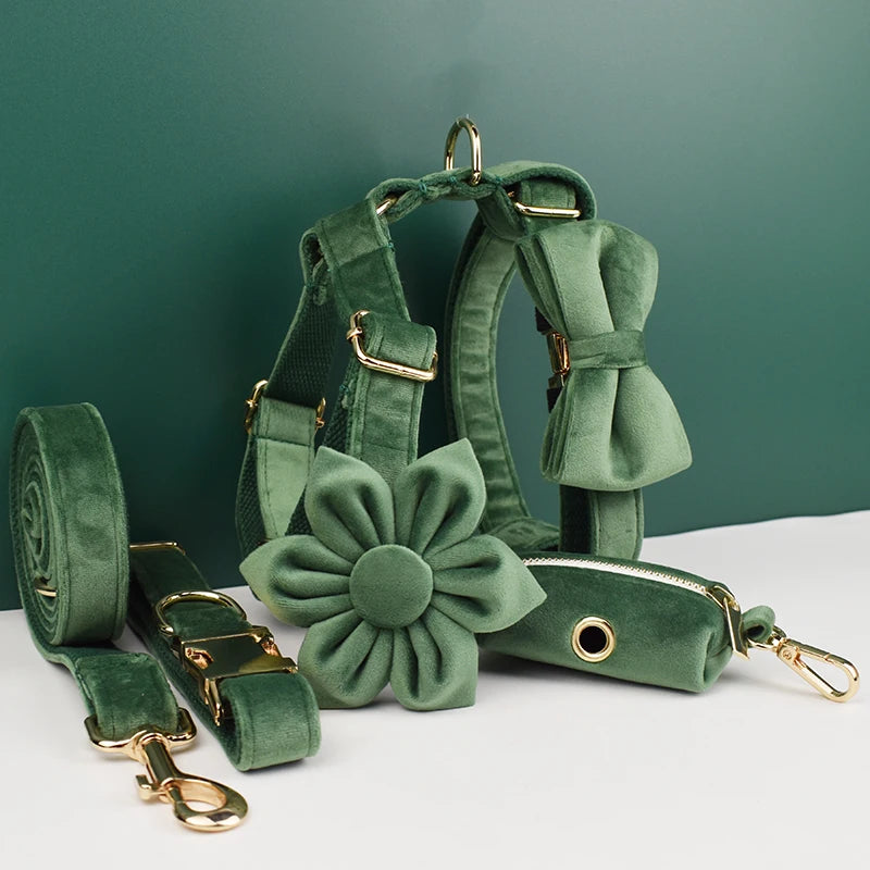 Forest Green Velvet Walk Set