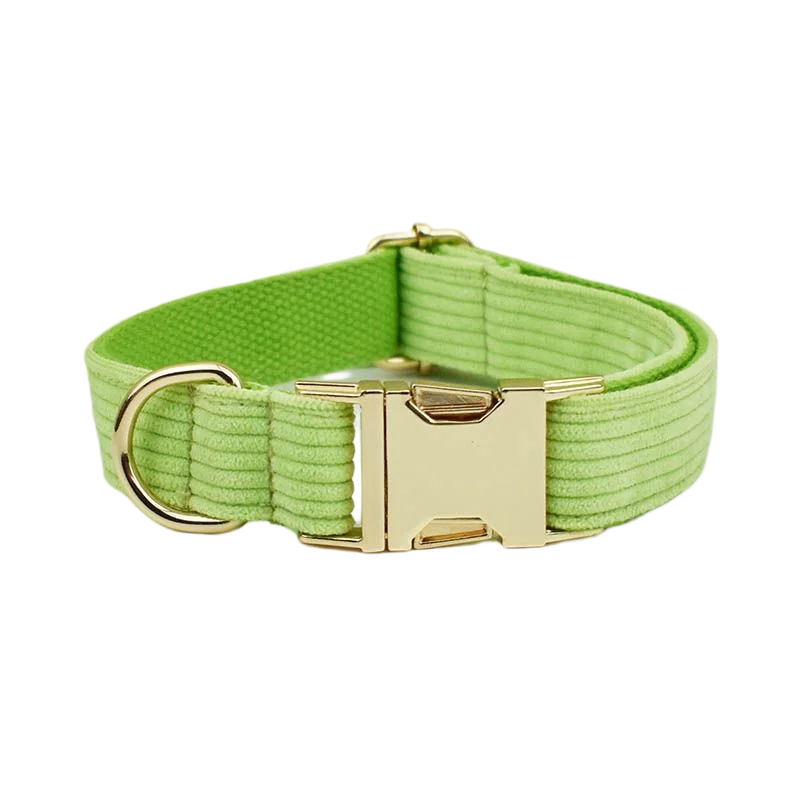 Apple Fruit Green Corduroy Collar & Leash