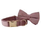 Mauve Velvet Collar & Leash